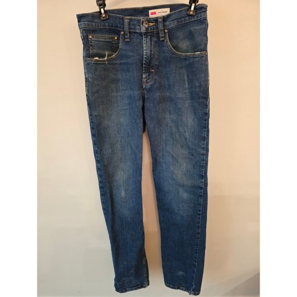 Wrangler‎ Slim Straight Jeans Mens Blue Medium Wash Denim 5-Pocket Size 29x32